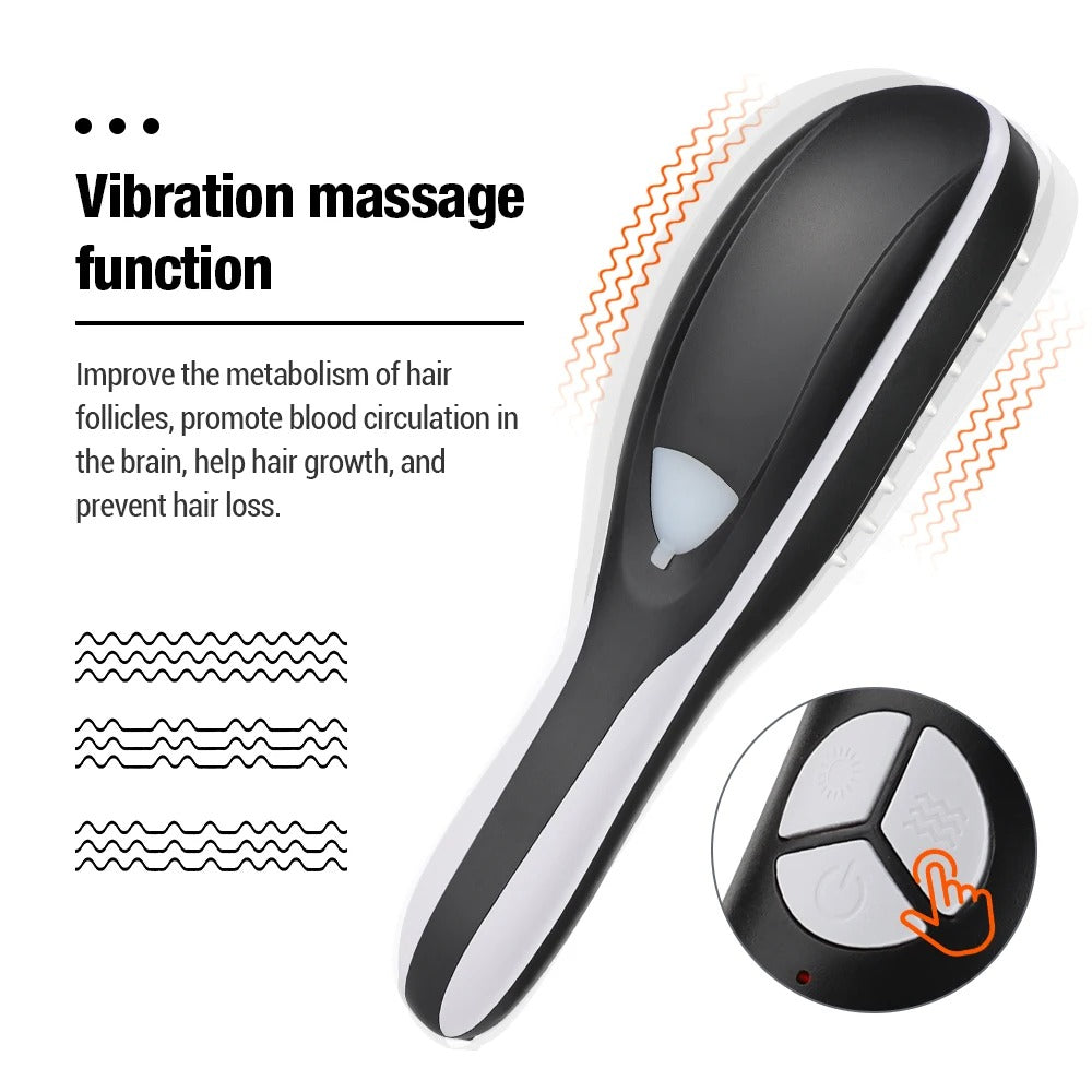 Hair Growth Vibrator LED Brush